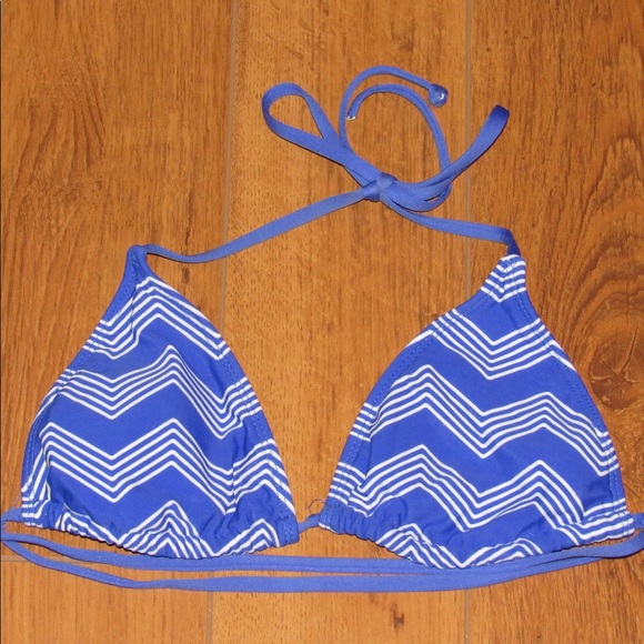Blue Chevron Bikini Swimsuit - Picture 2 of 4